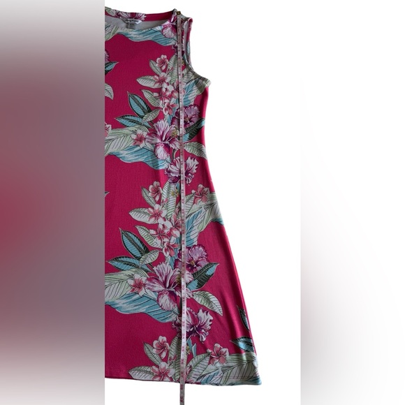 Tommy Bahama Maria Mambo Shift Dress Pink Tropical Sleeveless Size Medium - Picture 5 of 11
